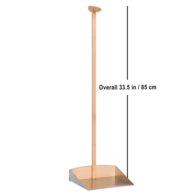 REDECKER Horsehair Broom & Stainless Steel Dust Pan Set - Oiled Beechwood Handles, 35-3/8 Inch - Broom & Dustpan Combo for Home, Kitchen, Outdoor Use - Wooden Broom and Dustpan Set, Made in Germany - Image 3