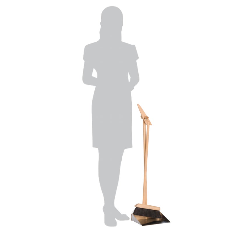 REDECKER Horsehair Broom & Stainless Steel Dust Pan Set - Oiled Beechwood Handles, 35-3/8 Inch - Broom & Dustpan Combo for Home, Kitchen, Outdoor Use - Wooden Broom and Dustpan Set, Made in Germany - Image 5