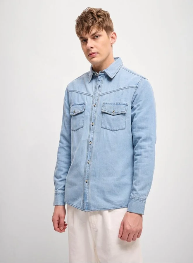 THE BEAR HOUSE Men's Shirt for Casual and Formal Wear | Classic Button-Down Style for Office, Daily Use, Travel, Events & All-Season Outfits | Versatile & Stylish Wardrobe Essential for Every Occasion