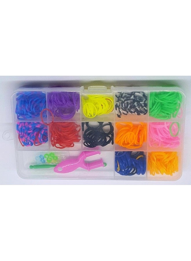 CraftDev Rainbow Color DIY Loom Band Kit (Rectangle Shape), Plastic - Image 2