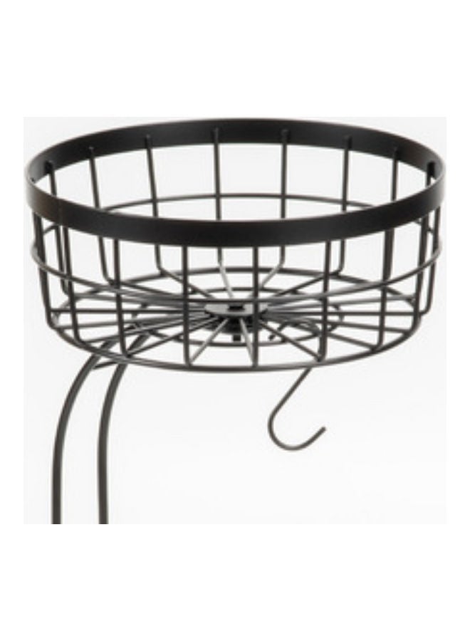 NIBEMINENT Assembled Double-Layer Multipurpose Basket Black 45x29x29cm - Image 2