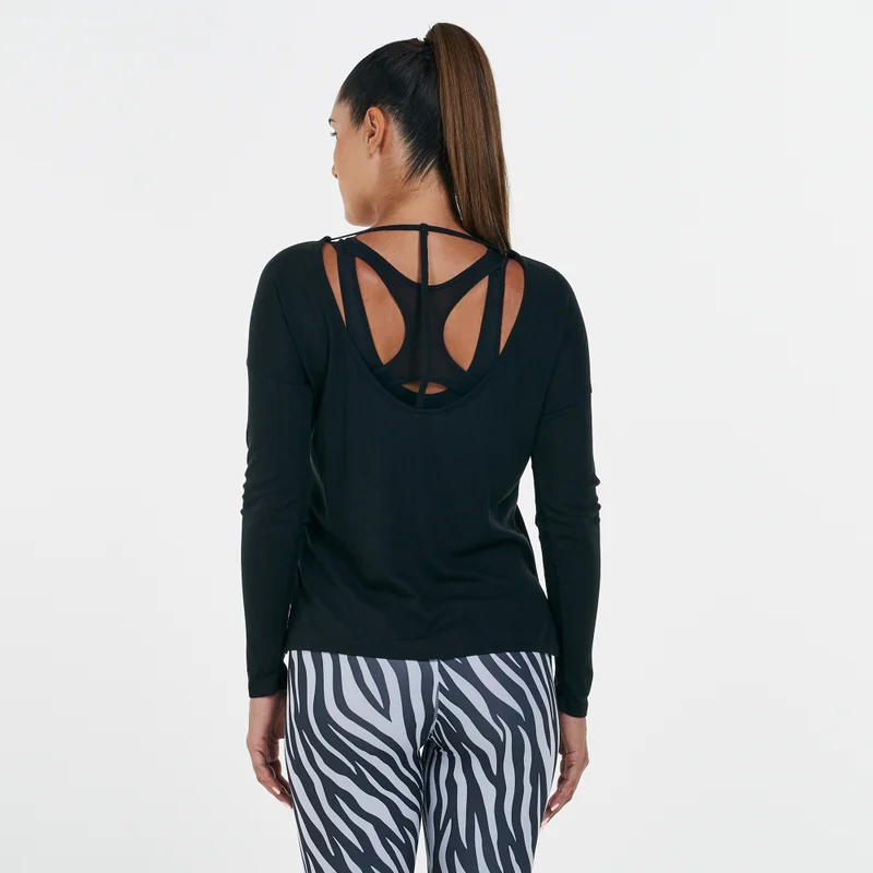 نايكي تيشيرت يوجا بوينتيلي للنساء