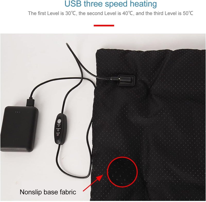 كلاراكو وسادة تدفئة USB، بطانية حرارية، بطانية كهربائية، تدفئة سريعة، قابلة للغسل والطي، 3 مستويات تدفئة، وسادة تدفئة للحيوانات الأليفة، للحفاظ على دفء المنزل، 37 × 47 سم، إيقاف تشغيل تلقائي، حماية من الحرارة الزائدة - Image 4