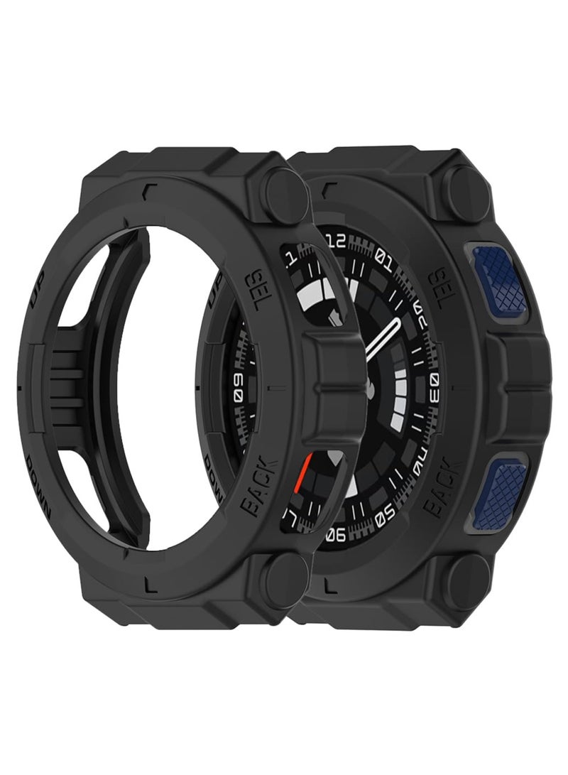 Cases Compatible with Amazfit Active Edge (A2212) Case No Screen Protector Rugged Protective Case for Amazfit Active Edge Watch (Black) - Image 1