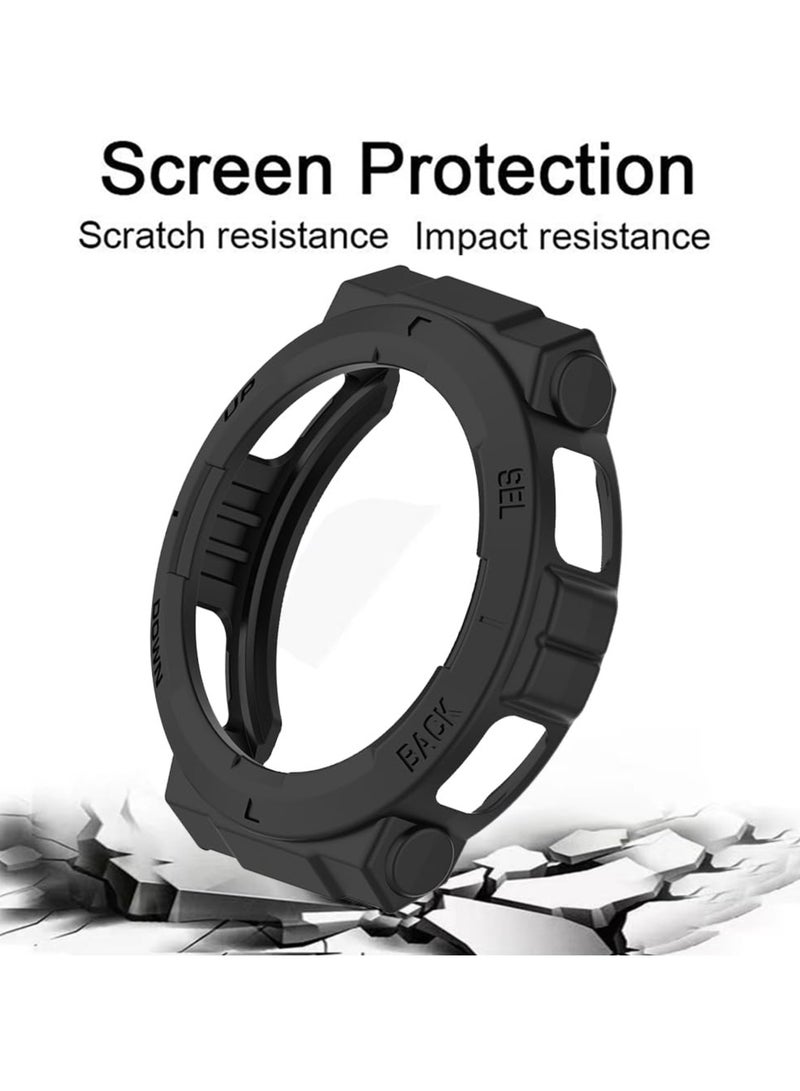 Cases Compatible with Amazfit Active Edge (A2212) Case No Screen Protector Rugged Protective Case for Amazfit Active Edge Watch (Black) - Image 3