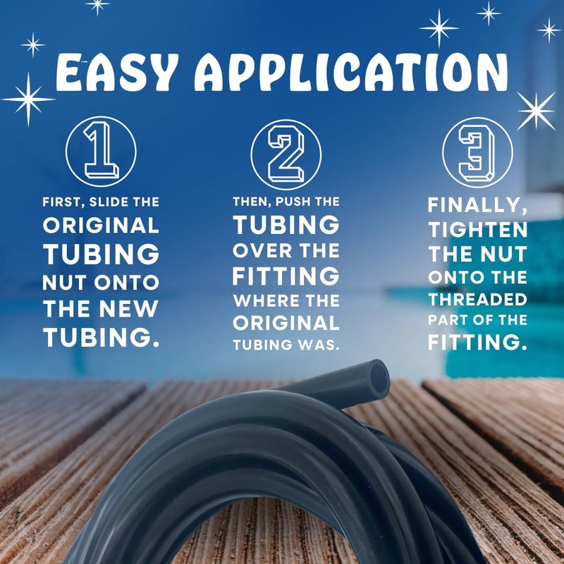 Poolzilla (2 Pack) 8â€™ FT Chlorinator Tubing - For Off-Line Chemical Feeders - Compatible with Hayward CLX220J, CL220, CLX220GA - For Chlorine and Bromine Feeders - Image 5