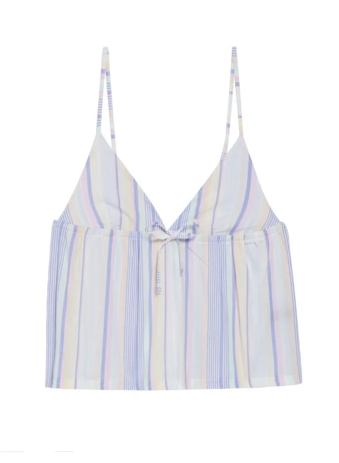UNDIZ Cotton striped top Green