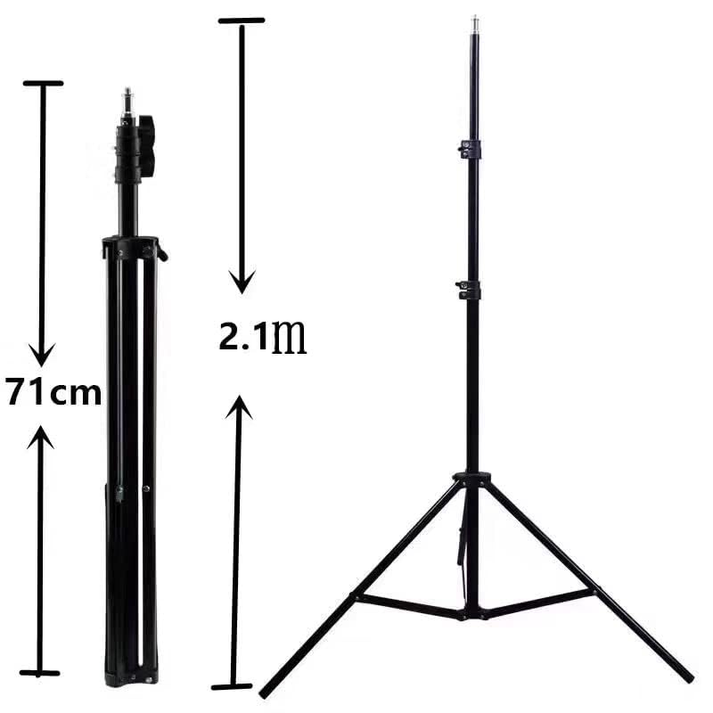 ADZOY Combo of 210 CM (6.9 Feet) Metal Tripod With10 inch LED Ring Light and Metal Collar Lapel Microphone 3.5mm for Cell Phone, Baking, Craft, Calligraphy, Drawing, Online Lesson, Video Recording - Image 3
