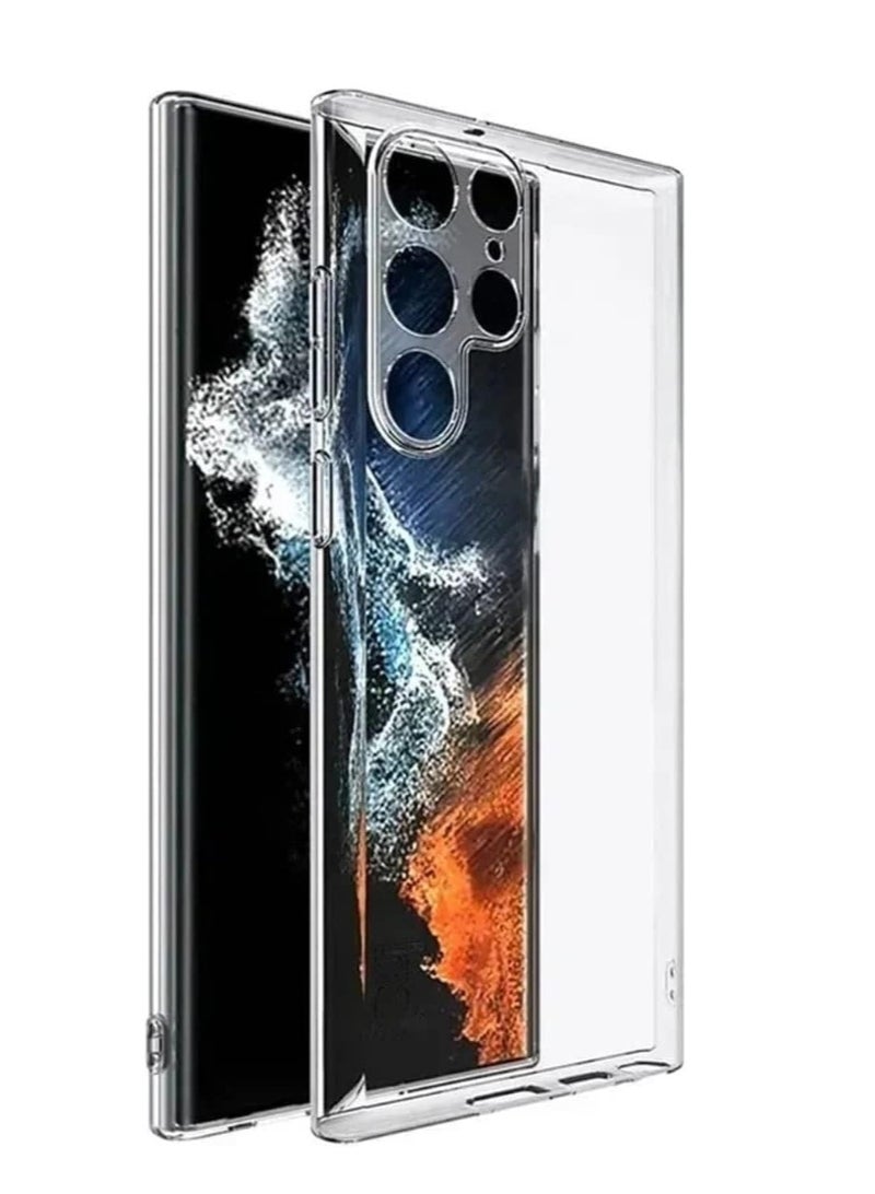 BORTONY Samsung Galaxy S22 Ultra Case Clear Soft Flexible Silicone TPU Shockproof Galaxy S22 Ultra Cover Transparent Rubber Compatible for Samsung Galaxy S22 Ultra 6.8 inch - Image 1