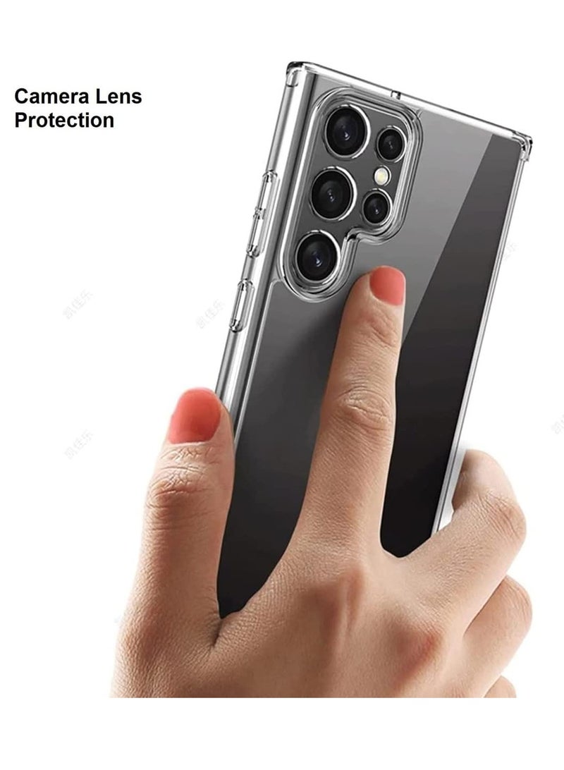BORTONY Samsung Galaxy S22 Ultra Case Clear Soft Flexible Silicone TPU Shockproof Galaxy S22 Ultra Cover Transparent Rubber Compatible for Samsung Galaxy S22 Ultra 6.8 inch - Image 3