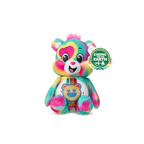 Care Bears دببة العناية 9 دب جيد الأجواء ملون متعدد الألوان مصنوع من مواد معاد تدويرها جيد للفتيات والفتيان جامعي التحف من عمر 4 سنوات - Image 1