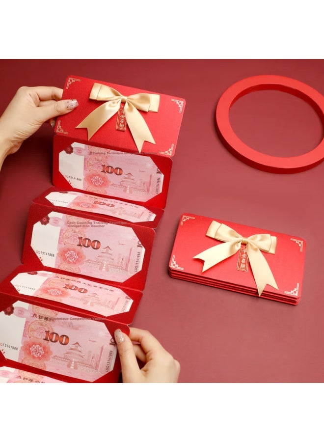 Green Reed Qingwei Baby Children's Birthday Red Envelope, Full Moon, Daytime, First Birthday Red Envelope, 6 Card Slots, Foldable Red Envelope, Li Is Envelope, Peace And Joy - Image 2