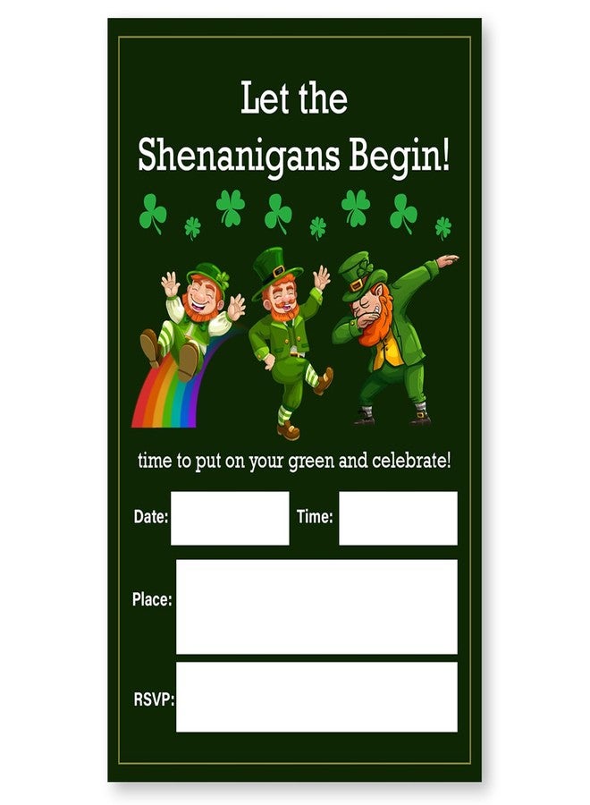 Soiceu St. Patrick's Day Party Invitations St Patrick's Day Party Invitations with Envelopes Set of 20 Invites - Image 4