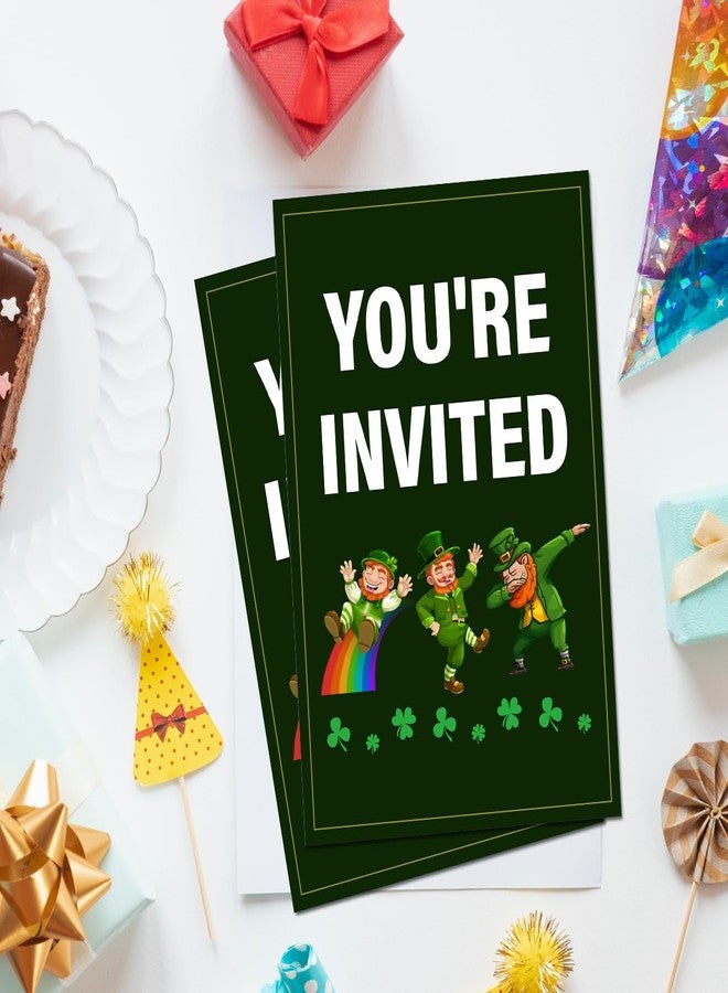Soiceu St. Patrick's Day Party Invitations St Patrick's Day Party Invitations with Envelopes Set of 20 Invites - Image 3