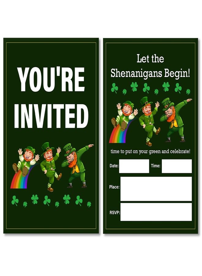 Soiceu St. Patrick's Day Party Invitations St Patrick's Day Party Invitations with Envelopes Set of 20 Invites - Image 1