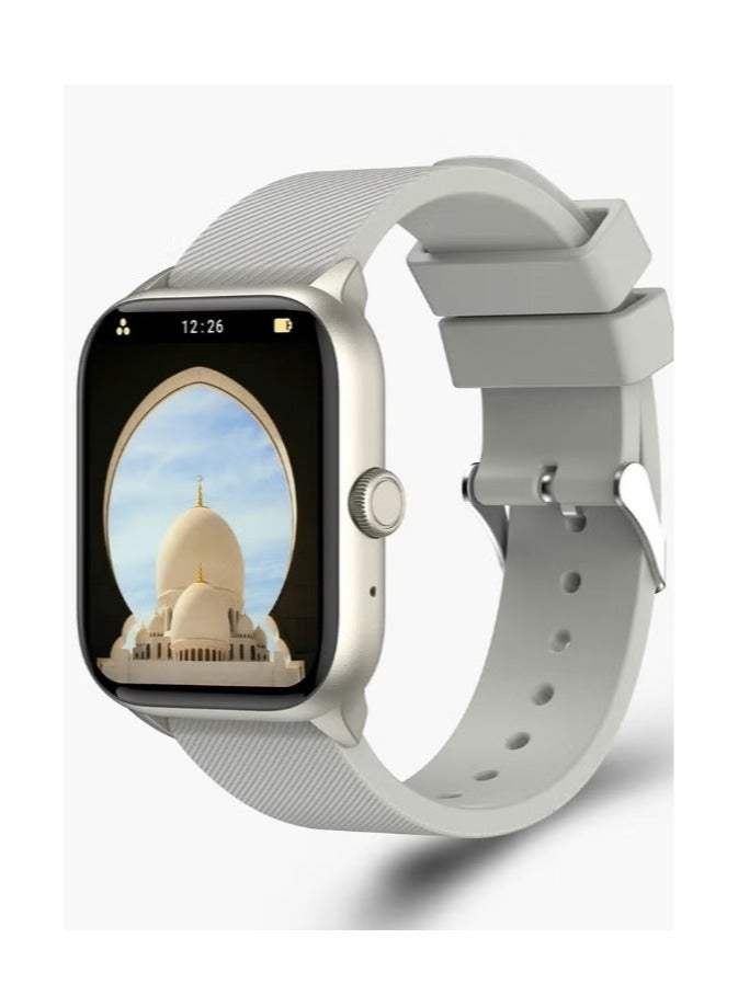 iQIBLA QWatch S2 1.83-Inch Quran Smartwatch with Bluetooth Calling, Full Touch HD Screen, Islamic Features, Prayer Reminders, Health Monitoring  Sports Modes – Men  Women - Image 2