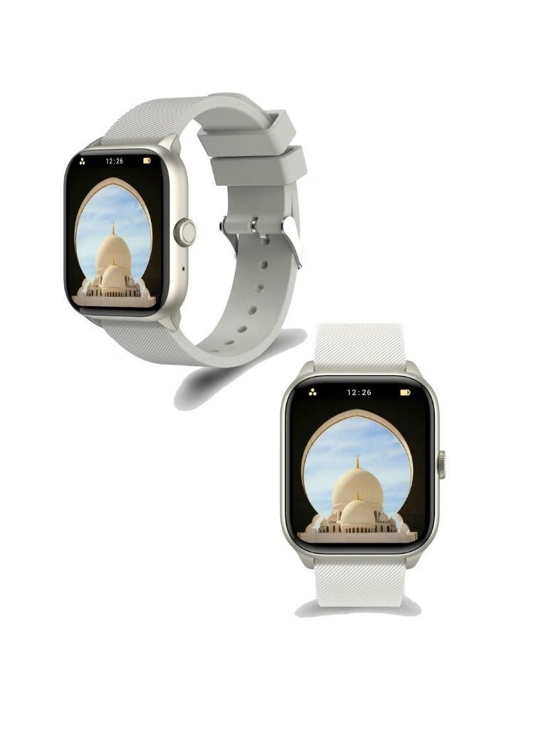 iQIBLA QWatch S2 1.83-Inch Quran Smartwatch with Bluetooth Calling, Full Touch HD Screen, Islamic Features, Prayer Reminders, Health Monitoring  Sports Modes – Men  Women - Image 1