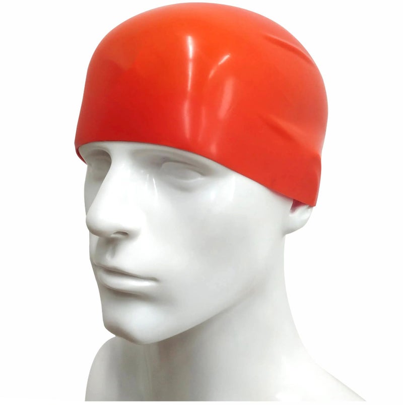 Protoner Silicone Swimming Cap, Unisex, Multi-Colour, One Size Fits All (Red) - Image 1