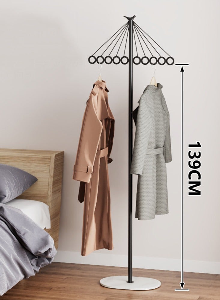 MIXDE Coat Rack Freestanding Clothes Stand Garment Rack Clothes Rack Metal Coat Racks Hanger Stand Clothes Rail Stand Clothes Hanger Organizer with Marble Base for Hanging Clothes, Hats, Bags  - Image 3