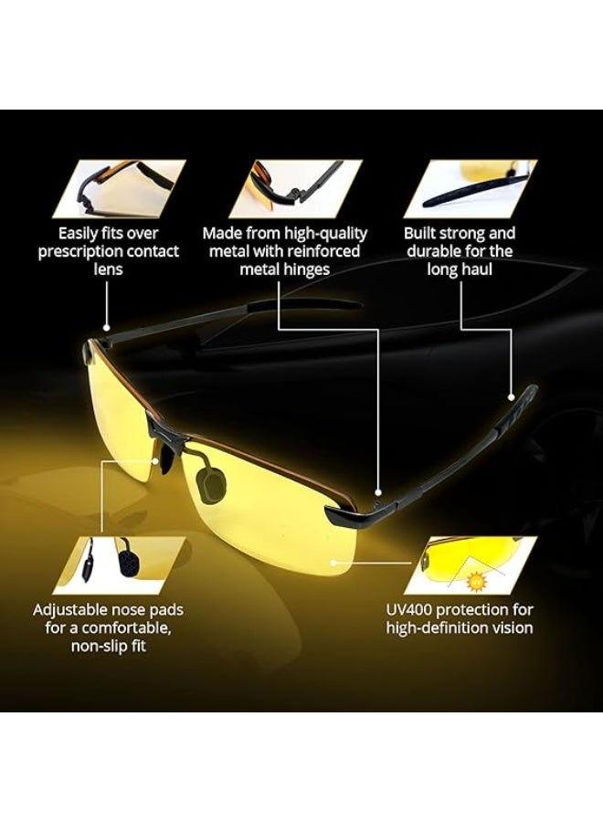 نظارات الرؤية الليلية عالية الدقة لتقليل مخاطر القيادة، نظارات شمسية مستقطبة مضادة للتوهج للرجال والنساء - Image 4
