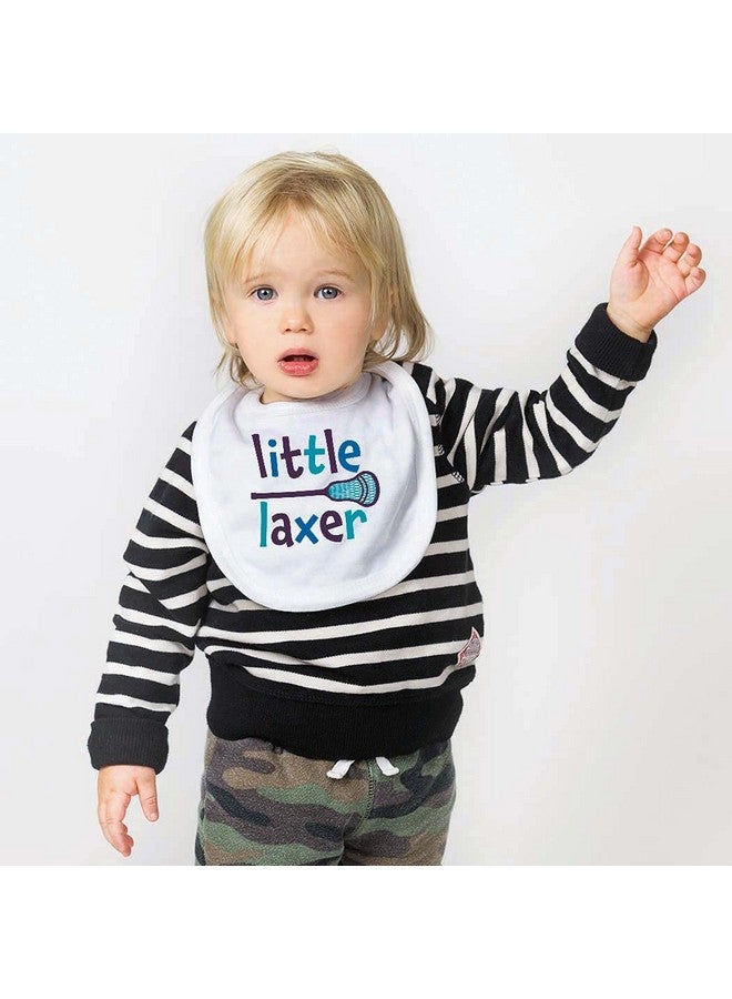 ChalkTalkSPORTS Lacrosse Baby & Infant Bib | Little Laxer | Soft Microfiber Bib - Image 2