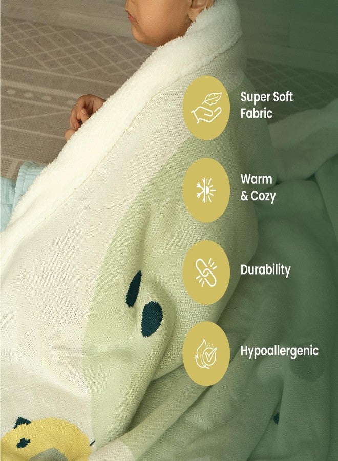 TIDY SLEEP Knitted Fleece Double Layered Blanket Size 100x120 CM (Happy Hippo) - Image 3