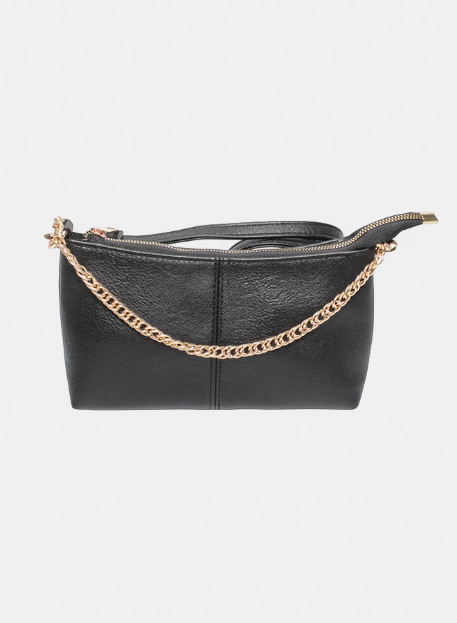 Glitter Bag with Cross Hand - Black - Image 1