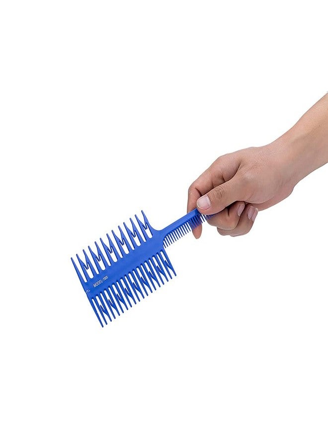 DOACT Hair Highlight Comb,4 Colors Hair Dyeing Comb Hair Highlight Sectioning Comb Hair Tint Coloring Dye Styling Tools (Blue) - Image 3