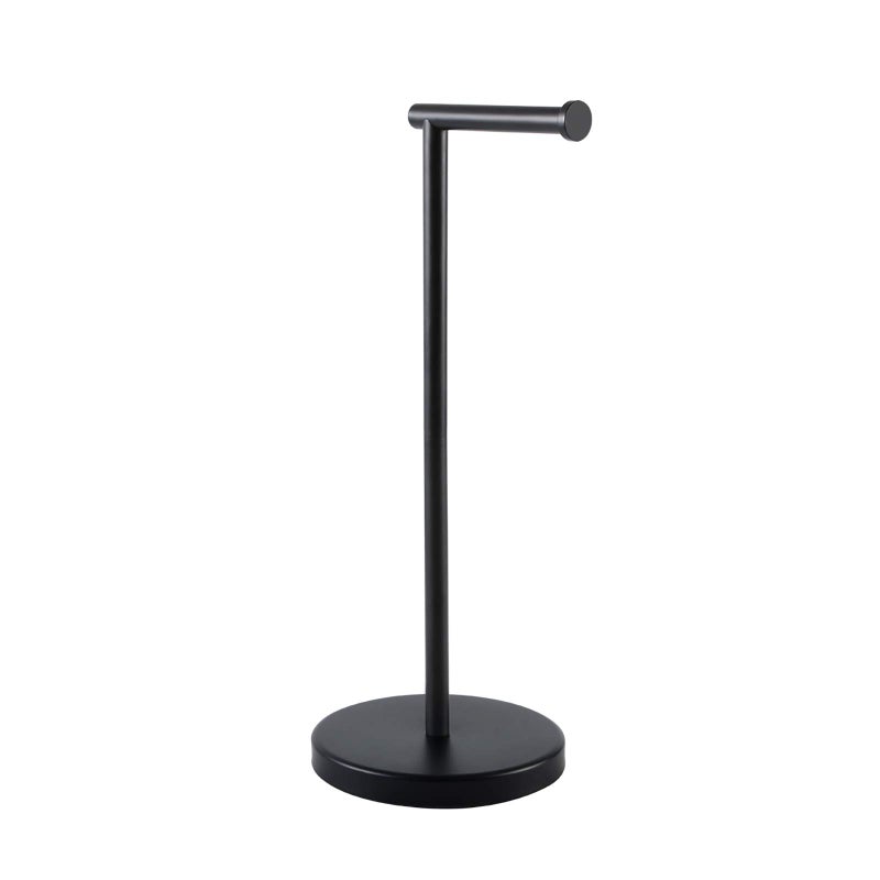 KES Bathroom Toilet Paper Holder Stand Modern Tissue Roll Holder SUS304 Stainless Steel Rustproof Freestanding 202 H Matte Black BPH283S1BK