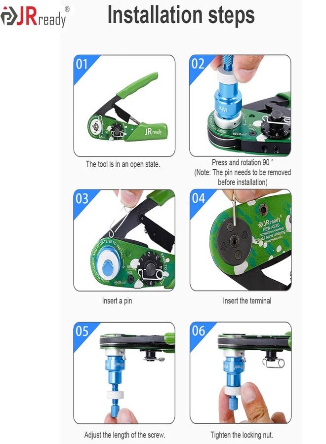 JRready موضع JRready P-W1 العالمي لأداة العقص NEW-AS2 YJQ-W1A NEW-AS2G M22520 2 01، يُستخدم مع الملحقات القياسية M22520/2-01 MIL - Image 4