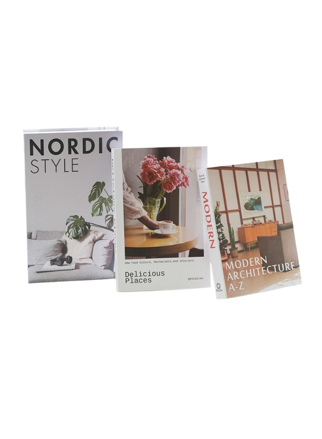 3 قطع كتب مزيفة للديكور، كتب زخرفية لديكور المنزل، كتب مزيفة لعرض غرفة المعيشة - Image 2