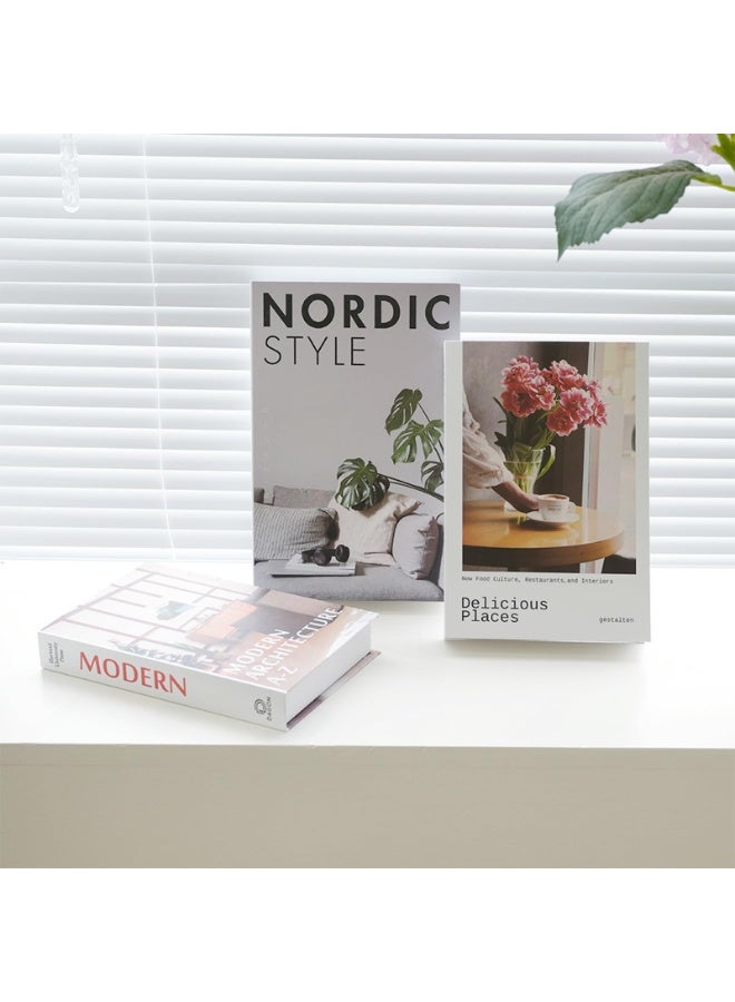 3 قطع كتب مزيفة للديكور، كتب زخرفية لديكور المنزل، كتب مزيفة لعرض غرفة المعيشة - Image 4