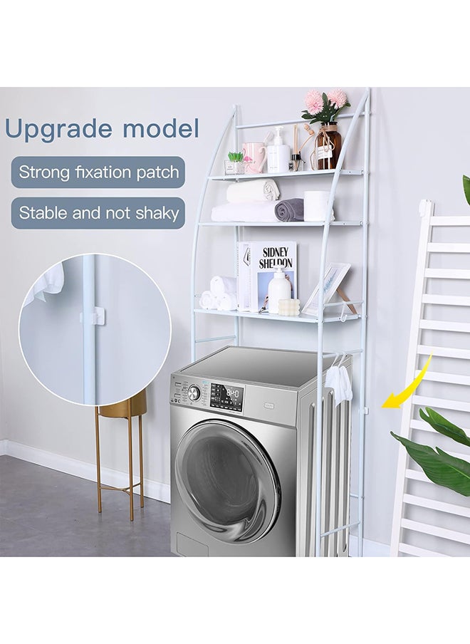 SKY-TOUCH Washing Machine Storage Shelf Rack, 3 Tiers, Bathroom Shelves Toilet Shelf Space Saving, Easy to Assemble Bathroom Storage Shelf No Drilling White  - Image 3