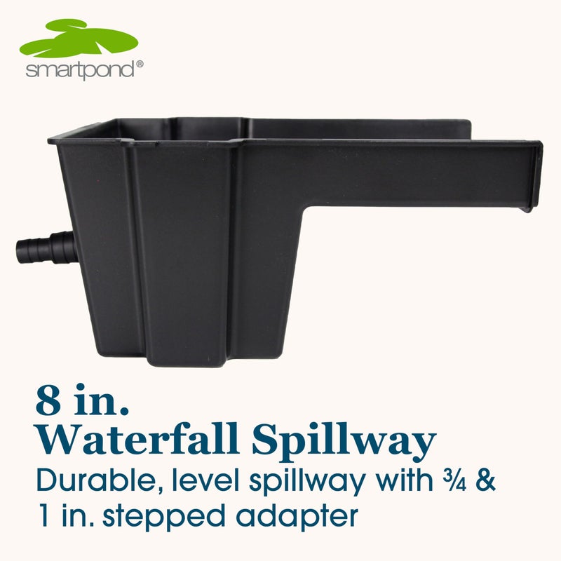 smartpond Waterfall Spillway, 8 inch Wide Weir, Waterfall Box, Smooth Flow, Durable Construction, Easy to Install, Great for Waterfalls, Pondless Water Features and Streams - Image 2