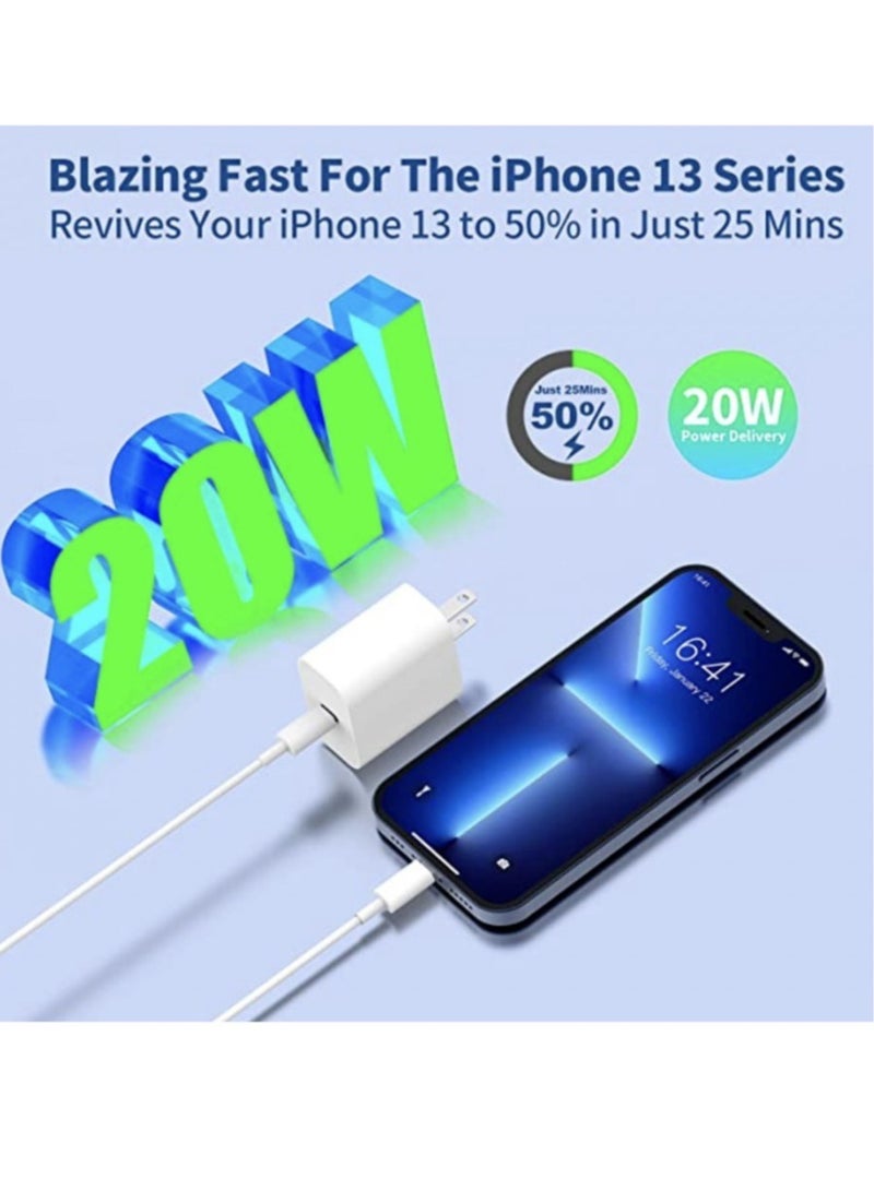 ELTRAZONE Original Apple 20W iphone Pro Max 13 12 11 Charger USB-C Fast Charging - Image 1