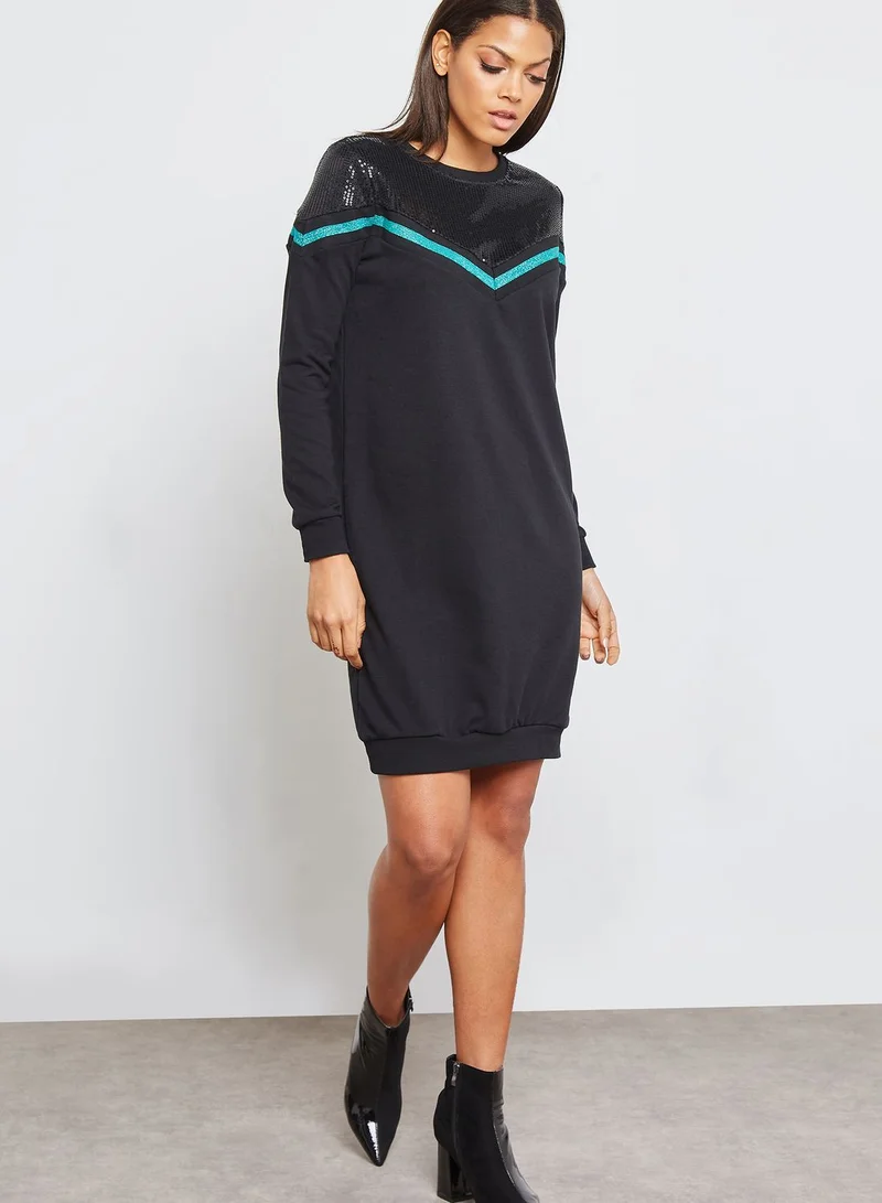 NOISY MAY Sequin Shoulder Dress