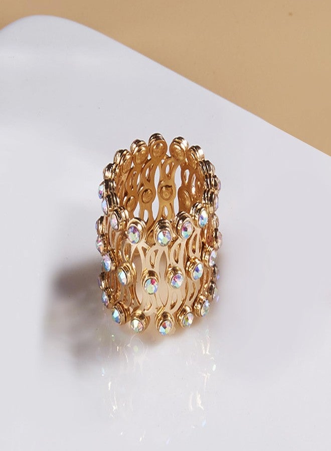 Frodete Expandable Ring Bracelet Folding Retractable Adjustable Transform Bracelet Ring Rose Statement Ring Jewelry Gifts Christmas Gifts Stocking Stuffers - Image 4