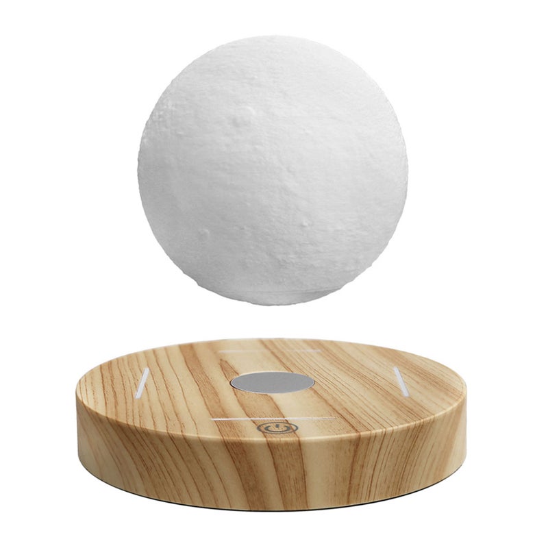 Magnetic Levitating Floating Moon Light Lamp 3D Printing Lamp Desktop Lamp Night Light Diameter 10cm / 3.9inch with Base TouchSwitch for Home Office Desk Decoration Children Friends Special Gift 100-240V - Image 2