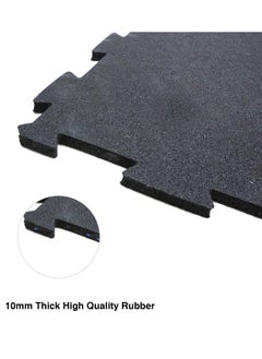 Yalla HomeGym Homegym 10Mm Black Rubber Heavy-Duty Floor Exercise Mat Rubber Interlocking Floor Tiles 1 Squared Meter (Black)  - Image 4