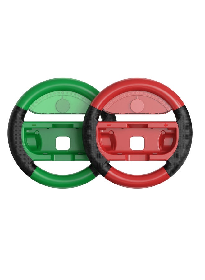LinYuvo Tour Switch Mario Game Steering Wheel With Compass Function Non-slip Rubber-coated Steering Wheel-Product Color:red Black Green Black - Image 1