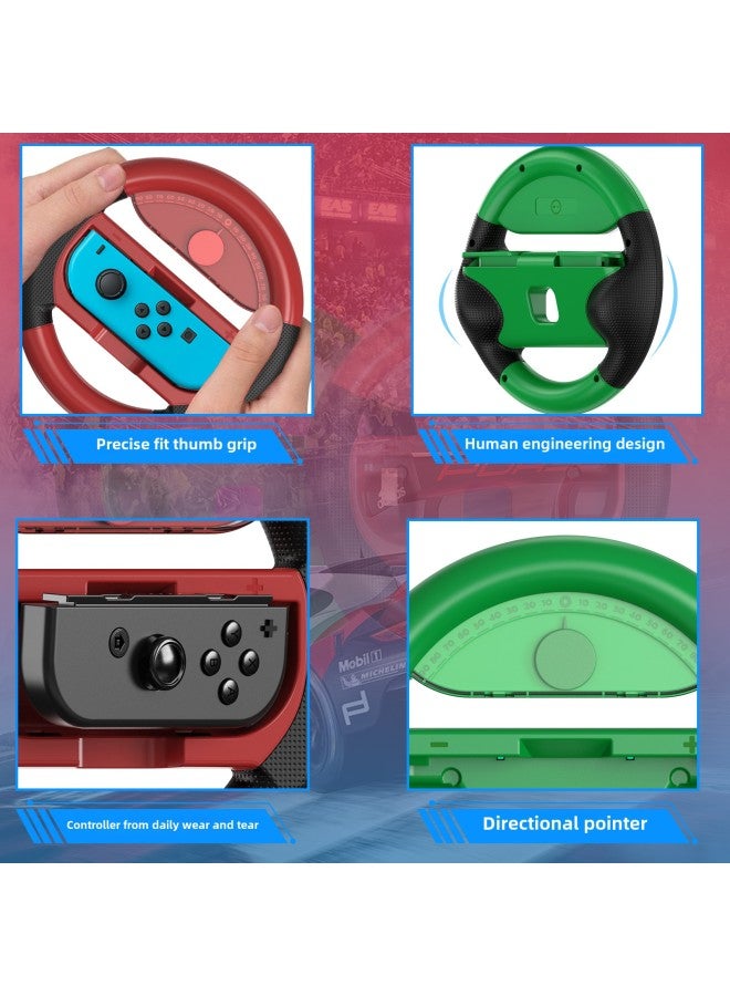 LinYuvo Tour Switch Mario Game Steering Wheel With Compass Function Non-slip Rubber-coated Steering Wheel-Product Color:red Black Green Black - Image 3