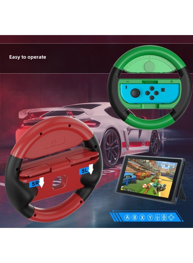 LinYuvo Tour Switch Mario Game Steering Wheel With Compass Function Non-slip Rubber-coated Steering Wheel-Product Color:red Black Green Black - Image 5