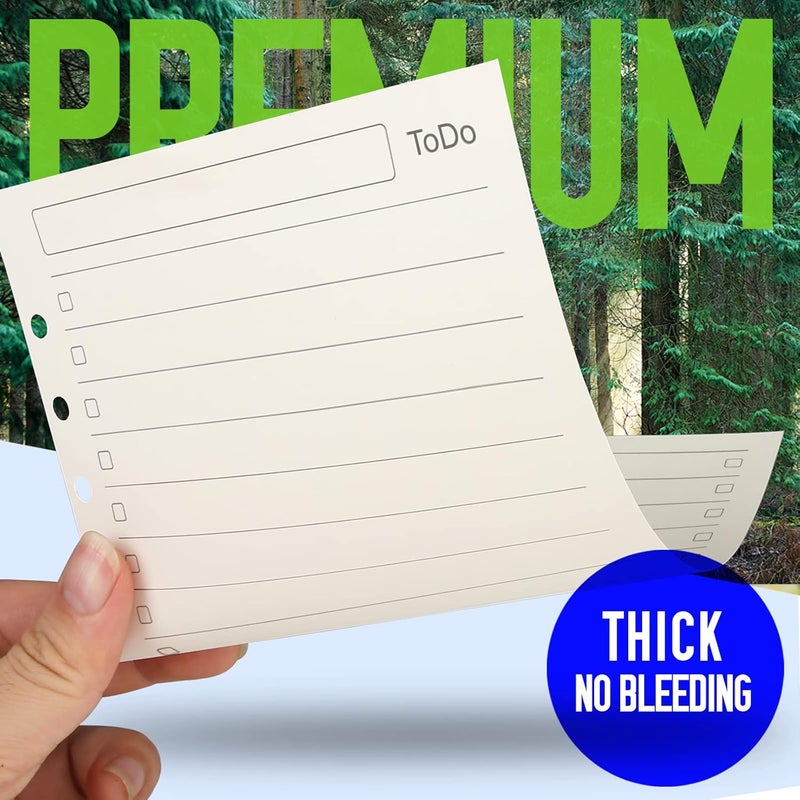 LEOBRO To Do List A5 Refill Paper, A5 Daily Planner Binder Insert Paper, with Page Marker, Paper Sheets for Stationery, 90 Sheets/180 Pages - Image 4