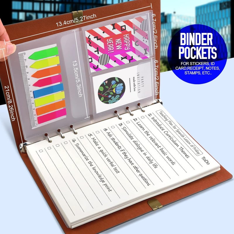 LEOBRO To Do List A5 Refill Paper, A5 Daily Planner Binder Insert Paper, with Page Marker, Paper Sheets for Stationery, 90 Sheets/180 Pages - Image 5