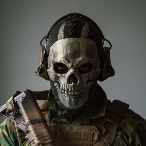 Lyxaof Ghost Balaclava Skeleton Ski Mask Ghost Mask Halloween Cosplay Costume Ghost Balaclava Scream Windproof Face Skull Masks - Image 3