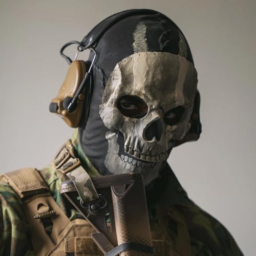 Lyxaof Ghost Balaclava Skeleton Ski Mask Ghost Mask Halloween Cosplay Costume Ghost Balaclava Scream Windproof Face Skull Masks - Image 2