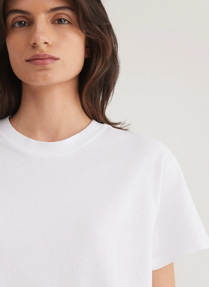 مافي White Basic T-Shirt