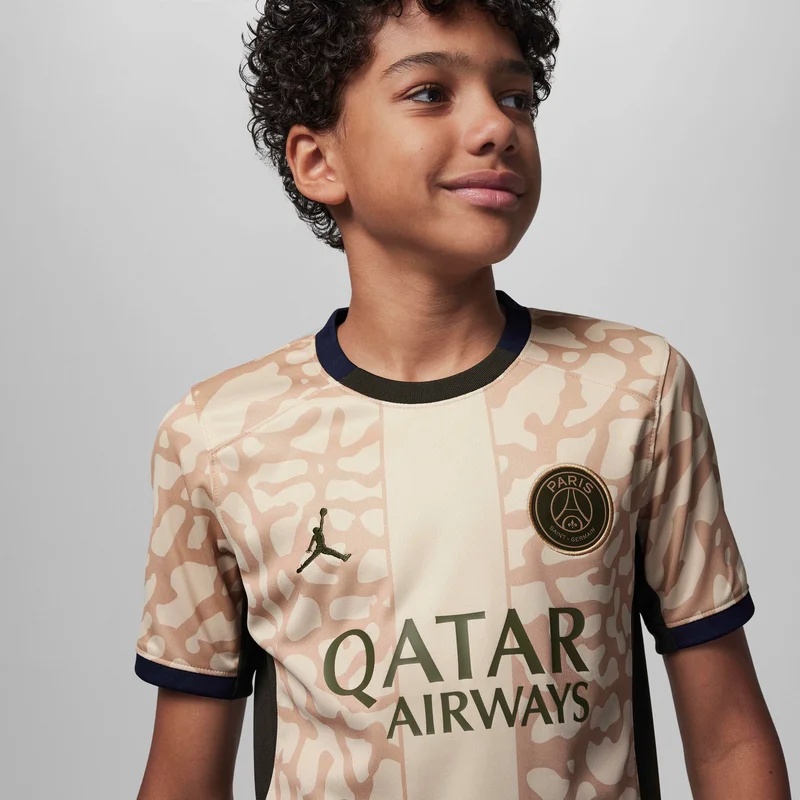 Jordan Beige Kids' Paris Saint-Germain Dri-FIT Replica Fourth Football Jersey - 2023/24  | Best Price UAE