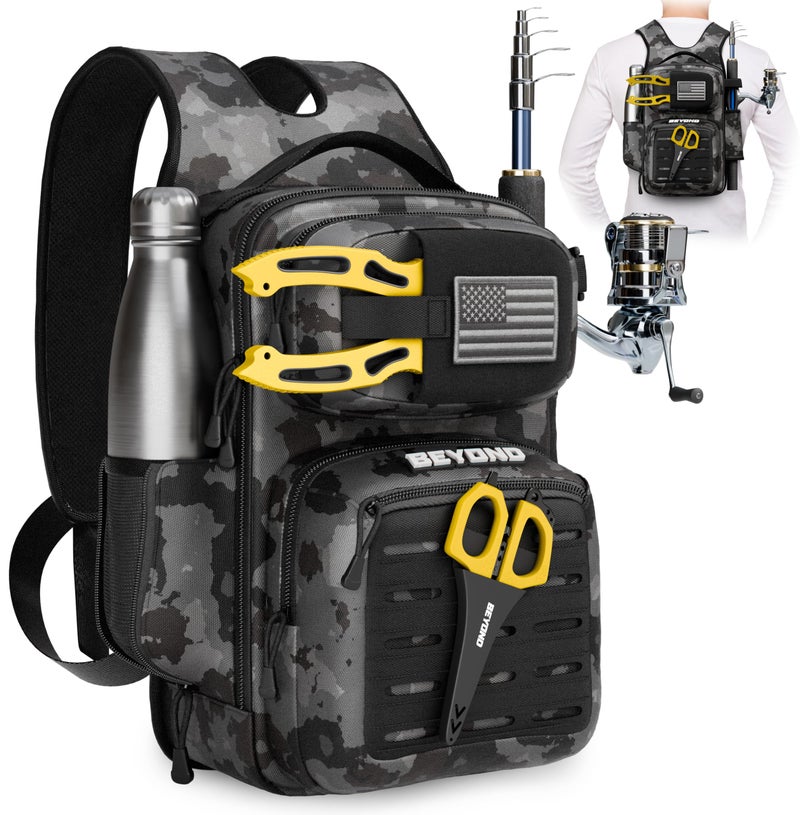 Beyond Braid Beyond Fishing Tackle Backpack- The Voyager (Black Onyx) - Image 1