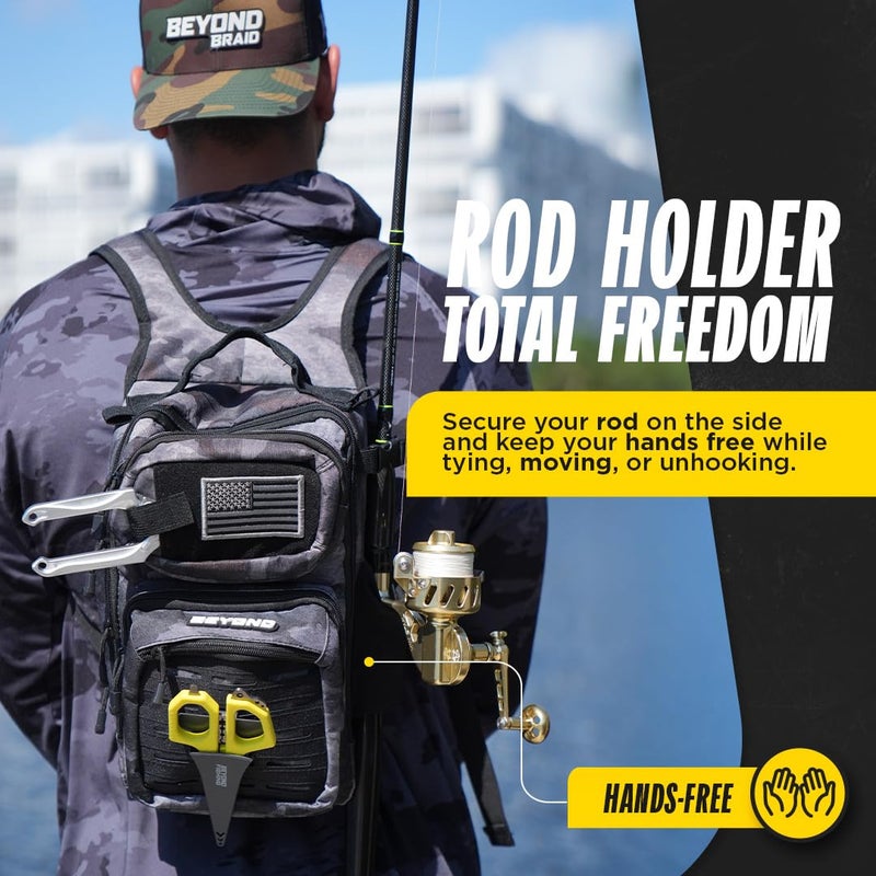 Beyond Braid Beyond Fishing Tackle Backpack- The Voyager (Black Onyx) - Image 5